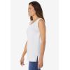 Woman Within Plus Size Perfect Scoopneck Tank (Petite Available)(White)