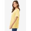 Woman Within Plus Size Perfect Short-Sleeve Crewneck Tee (Petite Available)(Banana)