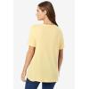 Woman Within Plus Size Perfect Short-Sleeve Crewneck Tee (Petite Available)(Banana)