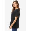 Woman Within Plus Size Perfect Short-Sleeve Crewneck Tee (Petite Available)(Black)