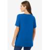 Woman Within Plus Size Perfect Short-Sleeve Crewneck Tee (Petite Available)(Bright Cobalt)