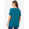 Woman Within Plus Size Perfect Short-Sleeve Crewneck Tee (Petite Available)(Deep Teal)