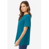 Woman Within Plus Size Perfect Short-Sleeve Crewneck Tee (Petite Available)(Deep Teal)