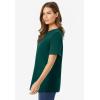 Woman Within Plus Size Perfect Short-Sleeve Crewneck Tee (Petite Available)(Emerald Green)