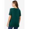 Woman Within Plus Size Perfect Short-Sleeve Crewneck Tee (Petite Available)(Emerald Green)