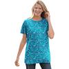 Woman Within Plus Size Perfect Short-Sleeve Crewneck Tee (Petite Available)(French Blue)