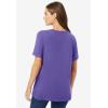 Woman Within Plus Size Perfect Short-Sleeve Crewneck Tee (Petite Available)(Petal Purple)