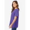 Woman Within Plus Size Perfect Short-Sleeve Crewneck Tee (Petite Available)(Petal Purple)