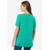 Woman Within Plus Size Perfect Short-Sleeve Crewneck Tee (Petite Available)(Pretty Jade)