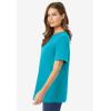 Woman Within Plus Size Perfect Short-Sleeve Crewneck Tee (Petite Available)(Pretty Turquoise)