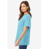 Woman Within Plus Size Perfect Short-Sleeve Crewneck Tee (Petite Available)(Seamist Blue)