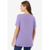 Woman Within Plus Size Perfect Short-Sleeve Crewneck Tee (Petite Available)(Soft Iris)