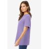 Woman Within Plus Size Perfect Short-Sleeve Crewneck Tee (Petite Available)(Soft Iris)
