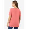 Woman Within Plus Size Perfect Short-Sleeve Crewneck Tee (Petite Available)(Sweet Coral)