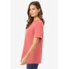 Woman Within Plus Size Perfect Short-Sleeve Crewneck Tee (Petite Available)(Sweet Coral)