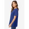 Woman Within Plus Size Perfect Short-Sleeve Crewneck Tee (Petite Available)(Ultra Blue)
