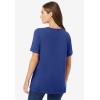 Woman Within Plus Size Perfect Short-Sleeve Crewneck Tee (Petite Available)(Ultra Blue)