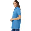 Woman Within Plus Size Perfect Short-Sleeve Polo Shirt(Azure Blue)