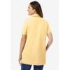 Woman Within Plus Size Perfect Short-Sleeve Polo Shirt(Banana)