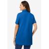 Woman Within Plus Size Perfect Short-Sleeve Polo Shirt(Bright Cobalt)