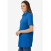Woman Within Plus Size Perfect Short-Sleeve Polo Shirt(Bright Cobalt)