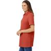 Woman Within Plus Size Perfect Short-Sleeve Polo Shirt(Burnt Red)