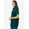 Woman Within Plus Size Perfect Short-Sleeve Polo Shirt(Emerald Green)