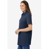 Woman Within Plus Size Perfect Short-Sleeve Polo Shirt(Navy)