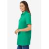 Woman Within Plus Size Perfect Short-Sleeve Polo Shirt(Tropical Emerald)