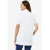 Woman Within Plus Size Perfect Short-Sleeve Polo Shirt(White)