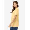 Woman Within Plus Size Perfect Short-Sleeve Scoopneck Tee(Banana)