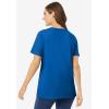 Woman Within Plus Size Perfect Short-Sleeve Scoopneck Tee(Bright Cobalt)