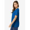 Woman Within Plus Size Perfect Short-Sleeve Scoopneck Tee(Bright Cobalt)