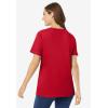 Woman Within Plus Size Perfect Short-Sleeve Scoopneck Tee(Classic Red)