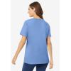 Woman Within Plus Size Perfect Short-Sleeve Scoopneck Tee(French Blue)
