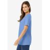 Woman Within Plus Size Perfect Short-Sleeve Scoopneck Tee(French Blue)