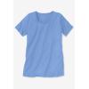 Woman Within Plus Size Perfect Short-Sleeve Scoopneck Tee(Medium Heather Grey)