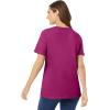 Woman Within Plus Size Perfect Short-Sleeve Scoopneck Tee(Raspberry)