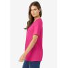 Woman Within Plus Size Perfect Short-Sleeve Scoopneck Tee(Raspberry Sorbet)
