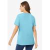 Woman Within Plus Size Perfect Short-Sleeve Scoopneck Tee(Seamist Blue)