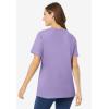 Woman Within Plus Size Perfect Short-Sleeve Scoopneck Tee(Soft Iris)