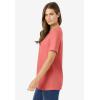 Woman Within Plus Size Perfect Short-Sleeve Scoopneck Tee(Sweet Coral)