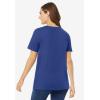 Woman Within Plus Size Perfect Short-Sleeve Scoopneck Tee(Ultra Blue)