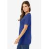 Woman Within Plus Size Perfect Short-Sleeve Scoopneck Tee(Ultra Blue)