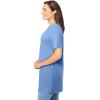 Woman Within Plus Size Perfect Short-Sleeve Shirred V-Neck Tunic(French Blue)