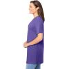 Woman Within Plus Size Perfect Short-Sleeve Shirred V-Neck Tunic(Petal Purple)
