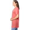 Woman Within Plus Size Perfect Short-Sleeve Shirred V-Neck Tunic(Sweet Coral)