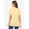 Woman Within Plus Size Perfect Short-Sleeve V-Neck Tee (Petite Available)(Banana)