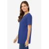 Woman Within Plus Size Perfect Short-Sleeve V-Neck Tee (Petite Available)(Ultra Blue)