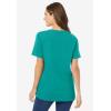 Woman Within Plus Size Perfect Short-Sleeve V-Neck Tee (Petite Available)(Waterfall)